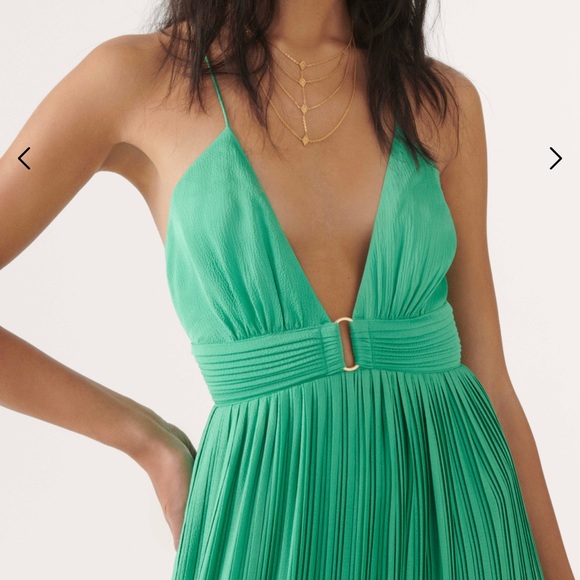 2023 BA&SH wasta. dress in green - Picture 5 of 9